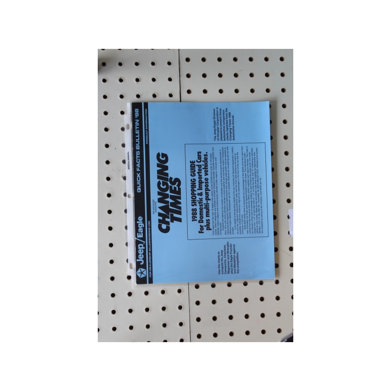 1988   Booklet Jeep Eagle Quick Facts Bulletin