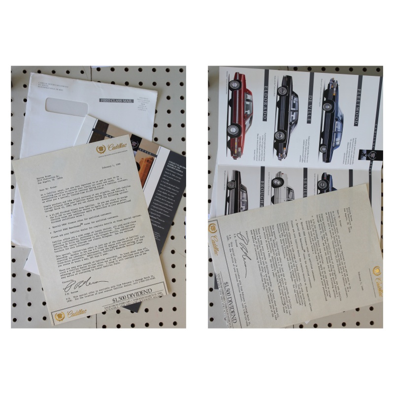 1990 Cadillac  Brochure Product Line-Up  with Letter