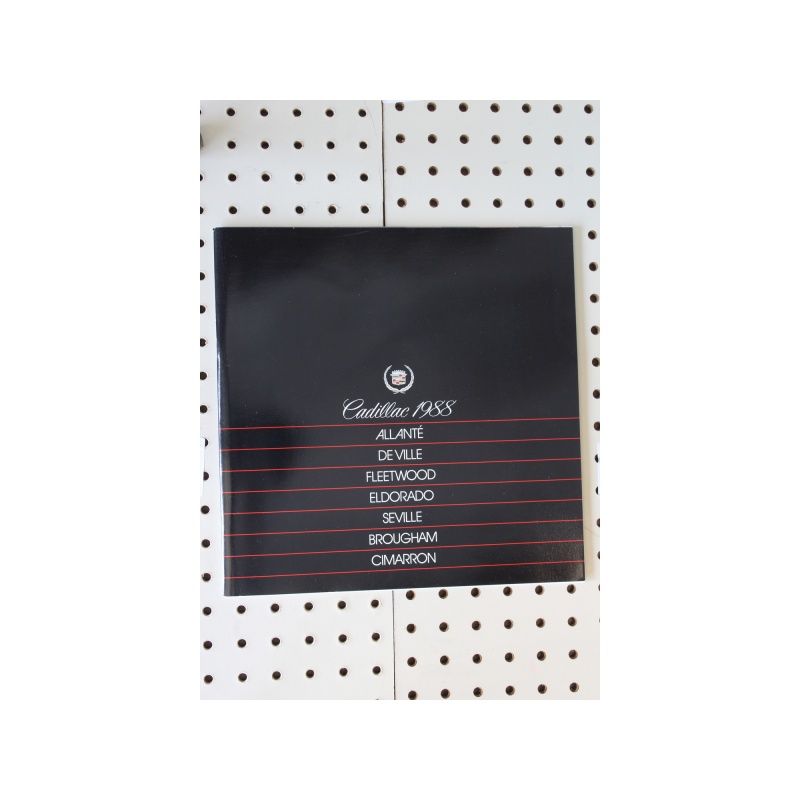 1988 Cadillac  Brochure Product Line-Up  72 Pages