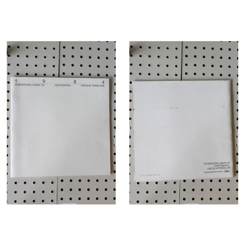 1984 Lincoln Continental Brochure Product Line-Up  Marl VII Town Car 53 Pages