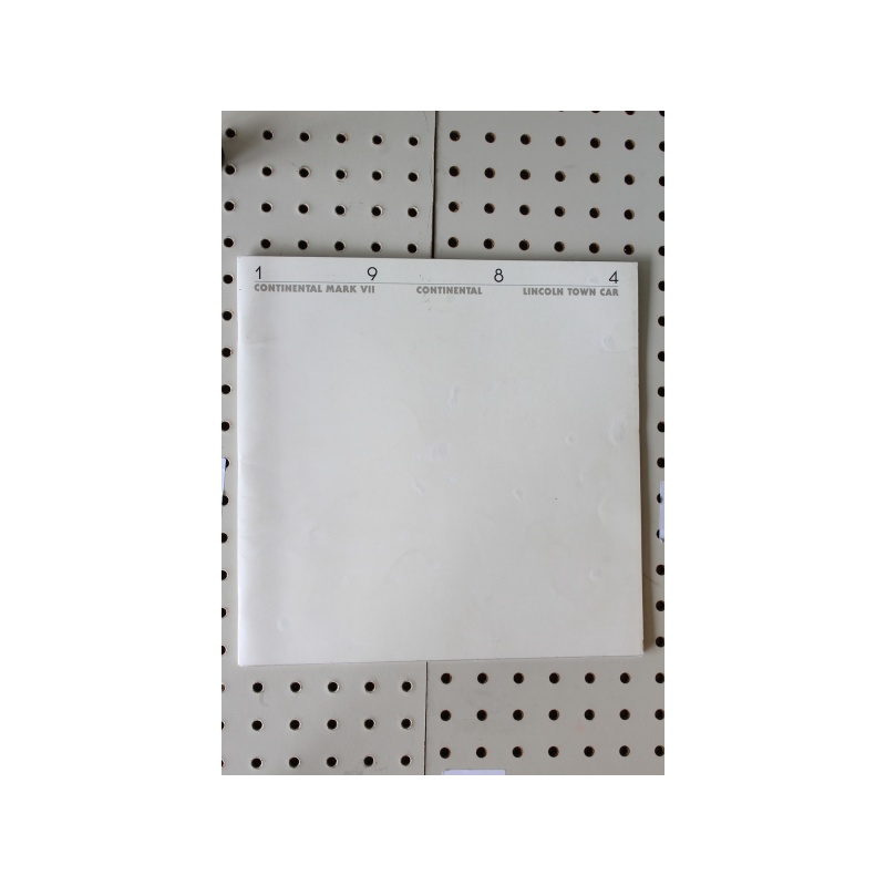 1984 Lincoln Continental Brochure Product Line-Up  Marl VII Town Car 53 Pages