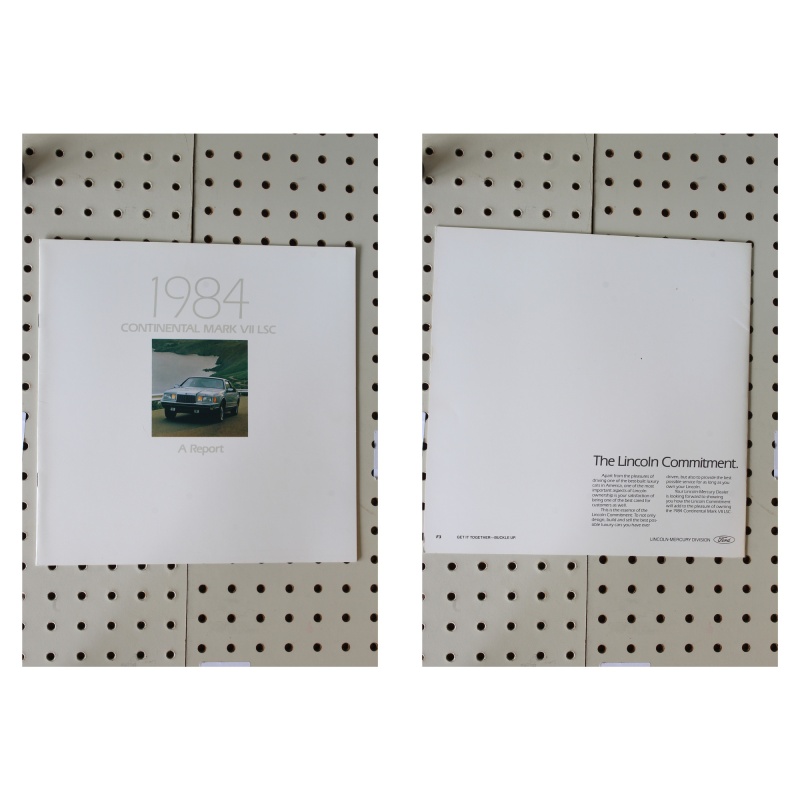 1984 Lincoln Mark VII LSC Brochure Report 11 Pages