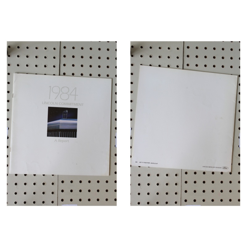 1984 Lincoln Commitment Brochure Report 11 Pages