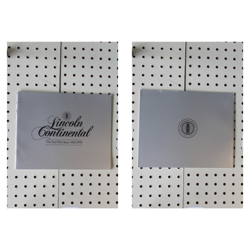 1990 Lincoln Continental Brochure First 50 Years 1940 - 1990 27 Pages