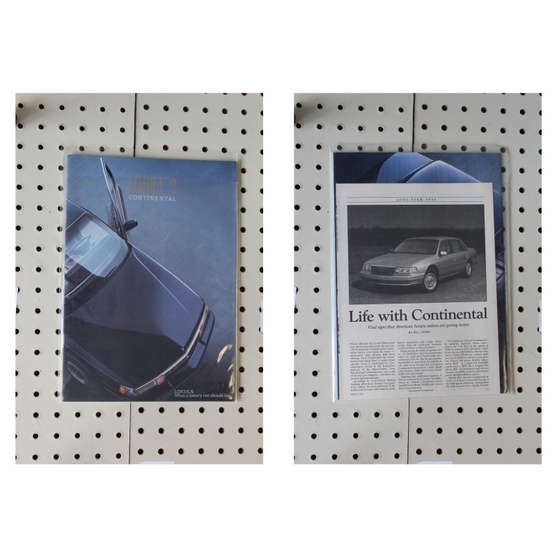 1989 Lincoln Continental Brochure w/ Newspaper Article Clipping 26 Pages