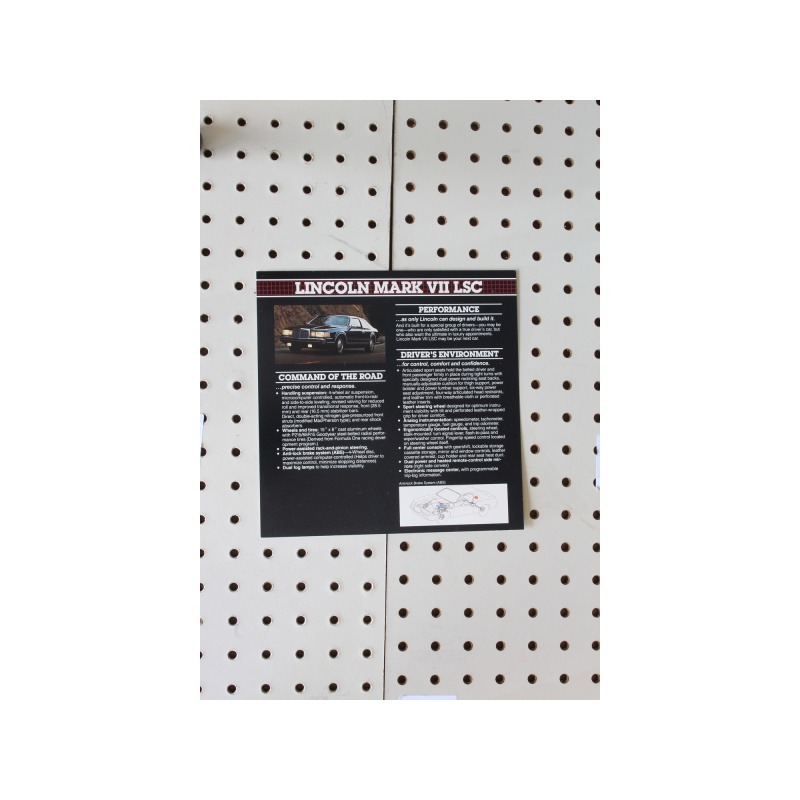 1986 Lincoln Mark VII Flyer(Single Page)