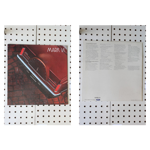 1982 Lincoln Mark VI Brochure  19 Pages