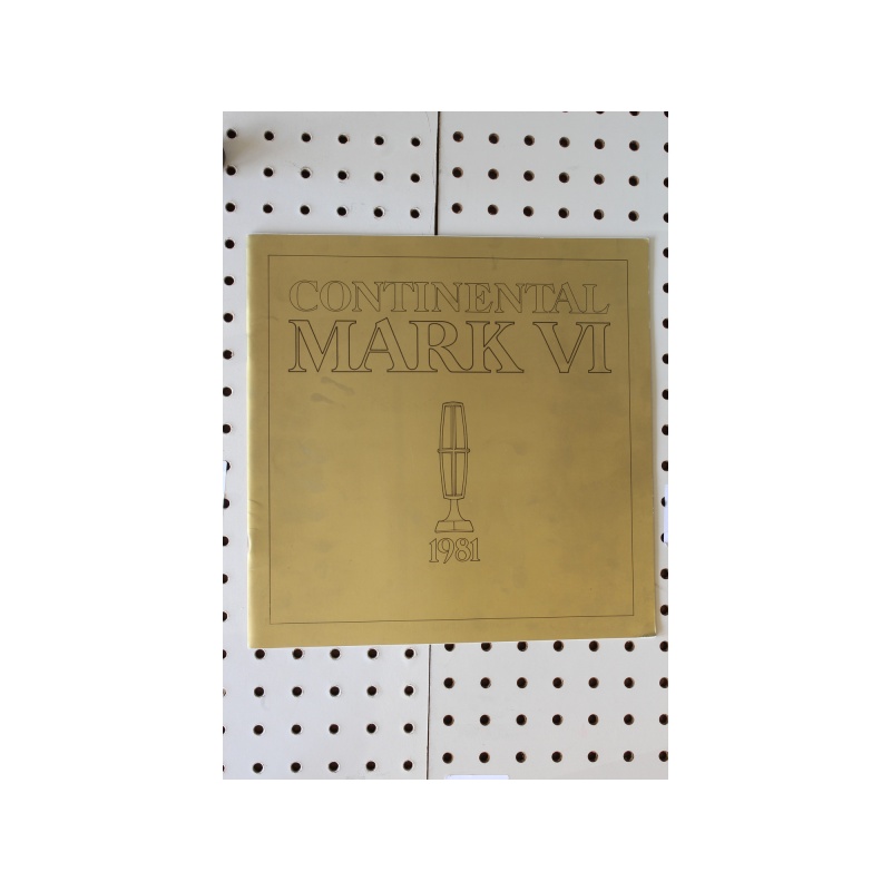 1981 Lincoln Mark VI Brochure  26 Pages