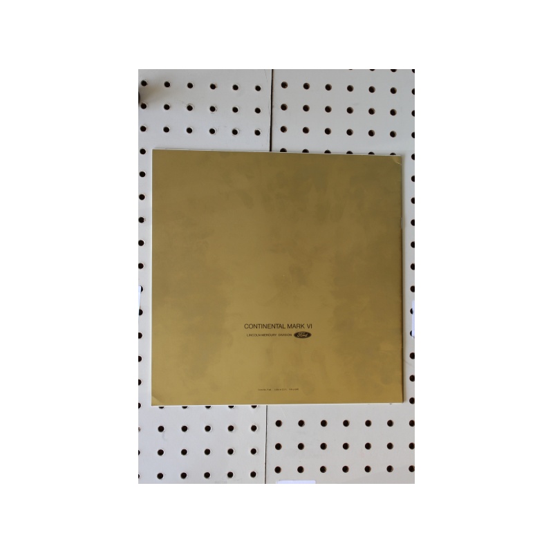 1981 Lincoln Mark VI Brochure  26 Pages