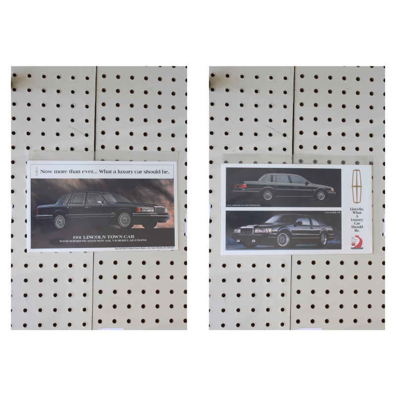 1991 Lincoln Town Car Flyer(Single Page) Product Line-Up