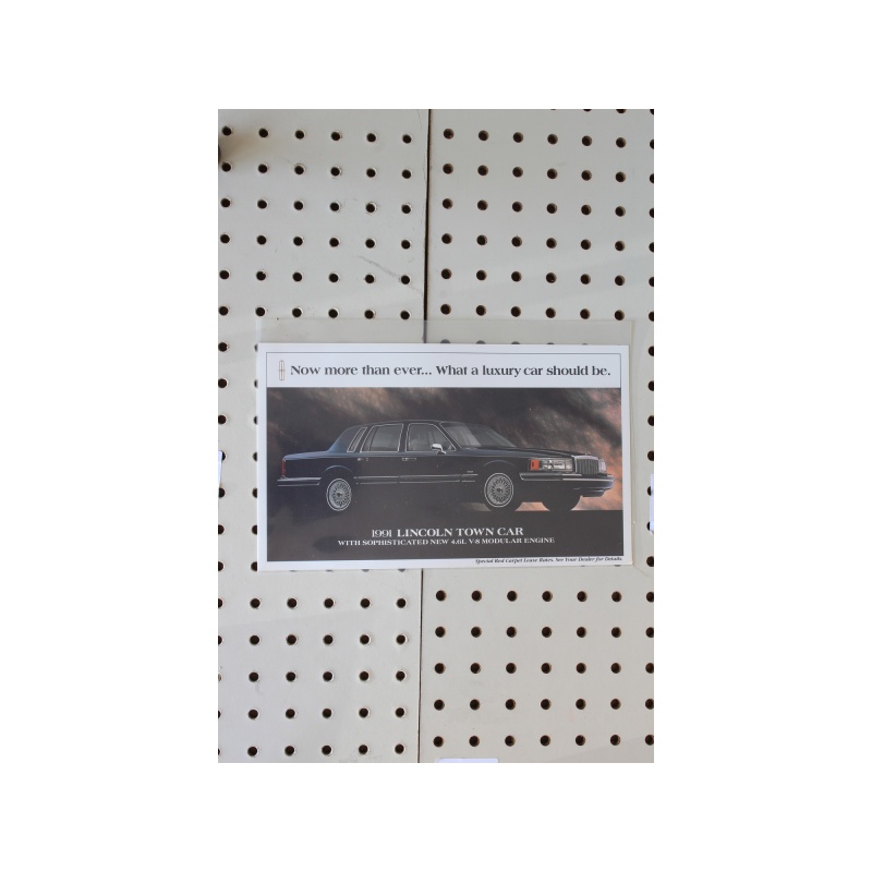 1991 Lincoln Town Car Flyer(Single Page) Product Line-Up