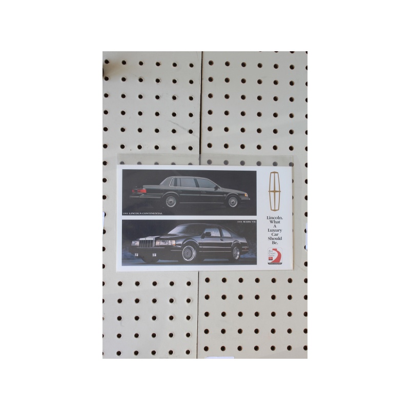 1991 Lincoln Town Car Flyer(Single Page) Product Line-Up