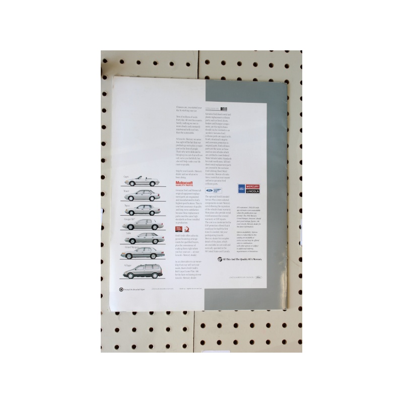 1993 Mercury Grand Marquis Brochure  6 Pages