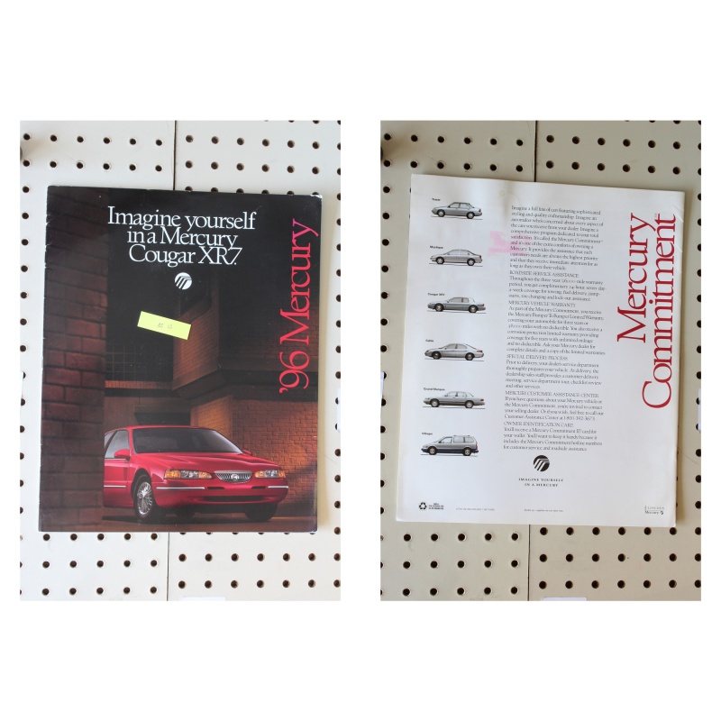 1996 Mercury Cougar Brochure XR-7 8 Pages