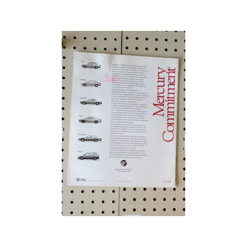1996 Mercury Cougar Brochure XR-7 8 Pages