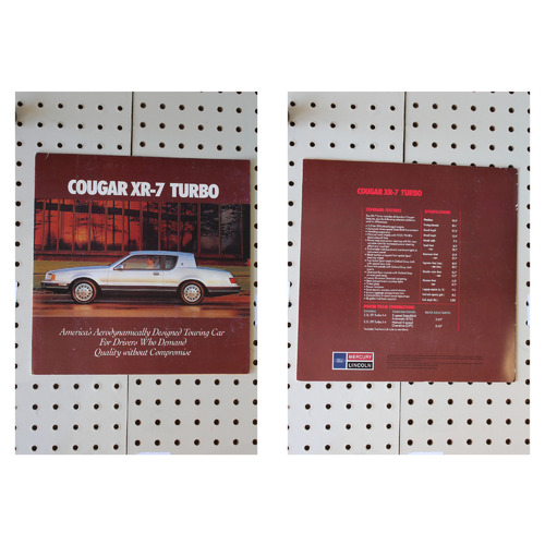 1984 Mercury Cougar Flyer(Bifold) XR-7 Turbo