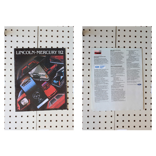 1982 Lincoln  Brochure  Mercury 15 Pages