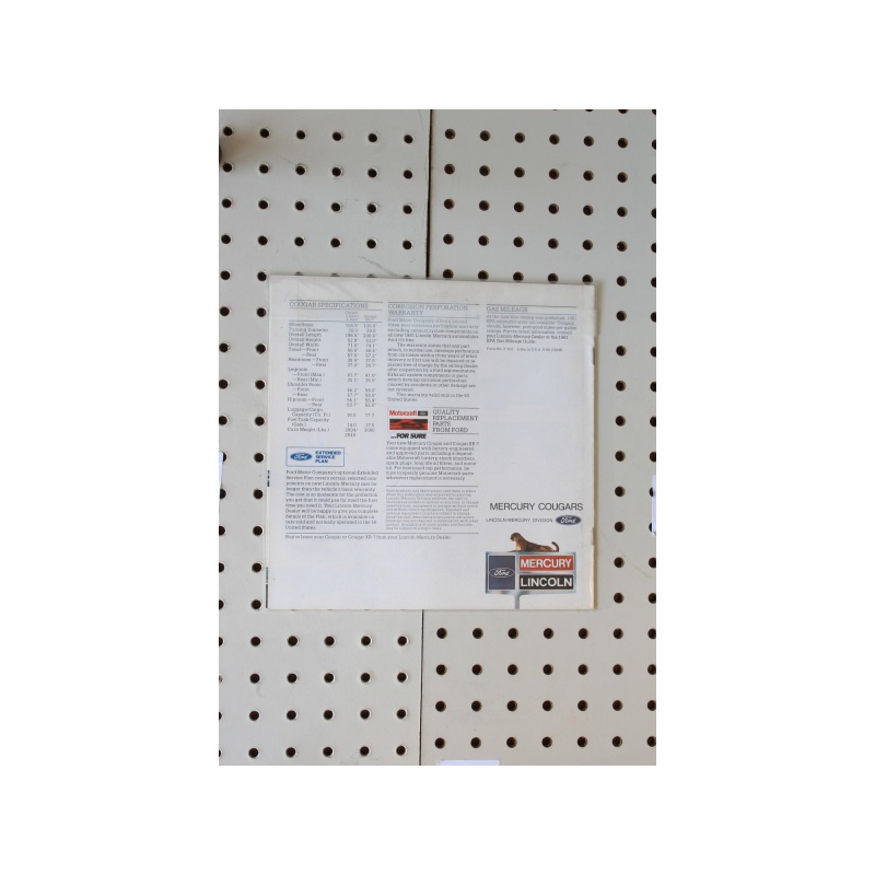 1981 Mercury Cougar Brochure  15 Pages
