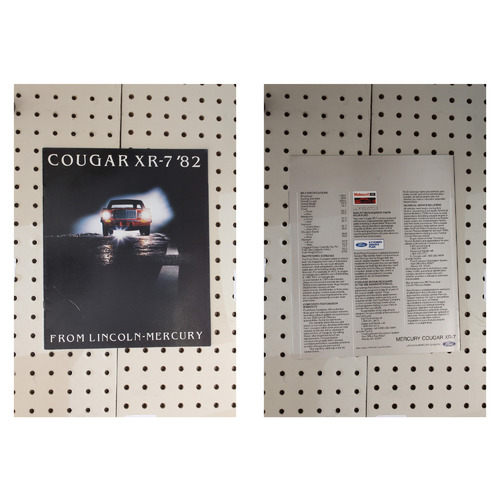 1982 Mercury Cougar Brochure XR-7 13 Pages