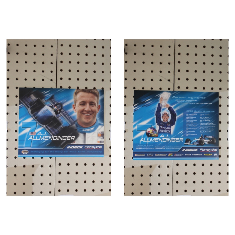 2006   Flyer(Single Page) event schedule for A.J. Allmendinger