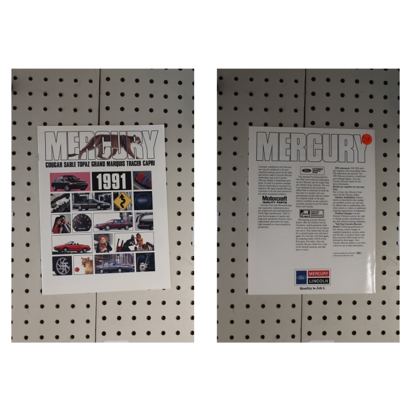 1991 Mercury  Brochure Product Line-Up  15 Pages