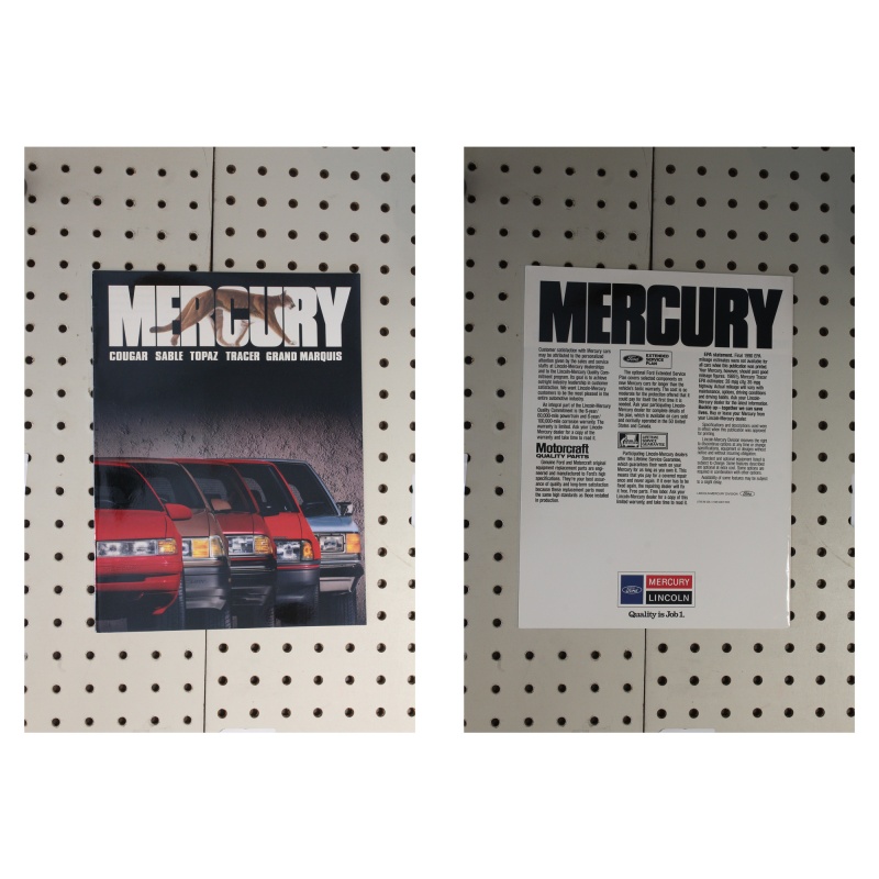 1990 Mercury  Brochure Product Line-Up  15 Pages