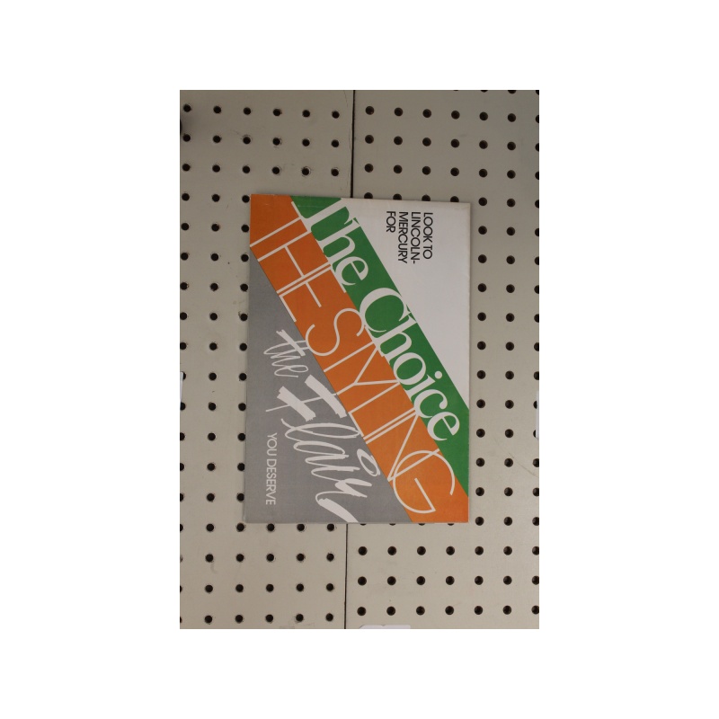 Lincoln  Flyer(Poster Size Foldout) Mercury 1970s