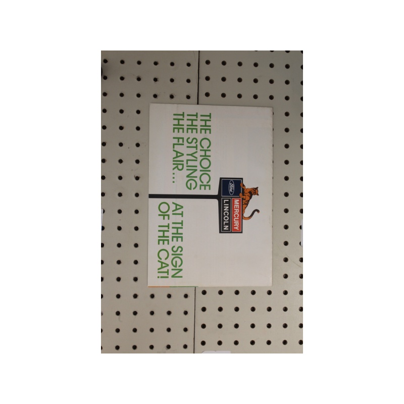 Lincoln  Flyer(Poster Size Foldout) Mercury 1970s