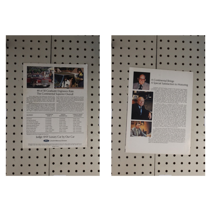 1975 Lincoln Mark IV Flyer(Bifold) Continental