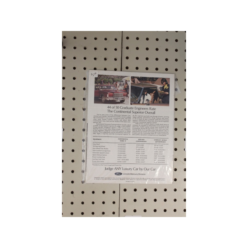 1975 Lincoln  Brochure Cadillac