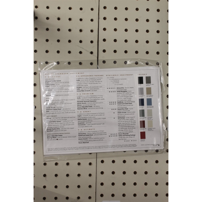 2004 Lincoln Navigator Flyer(Bifold)  Aviator & LS