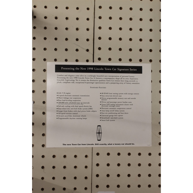 1998 Lincoln Town Car Card