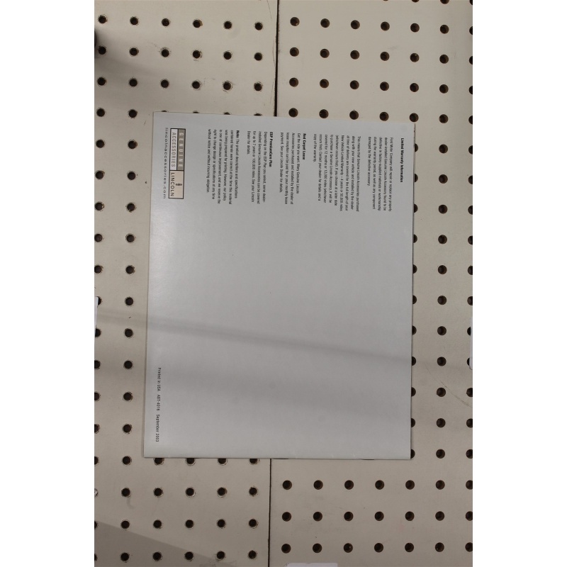 2004 Lincoln  Booklet Accessories  17 Pages