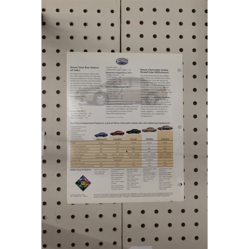 1998 Chevrolet  Flyer(Bifold) Various Models