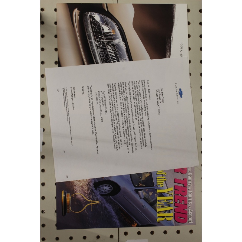 1997 Chevrolet Malibu Brochure Motor Trends