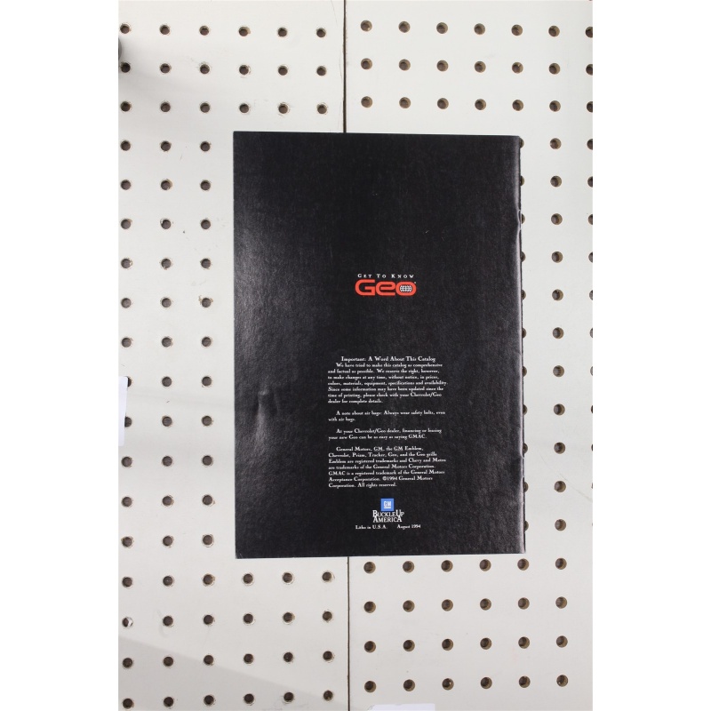 1995 Chevrolet  Brochure GEO 11 Pages