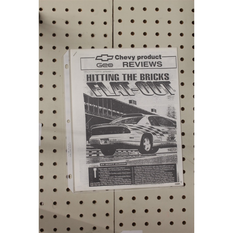 1994 Chevrolet  Flyer(Single Page) Product Reviews - Press Release