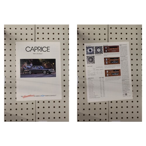 1989 Chevrolet Caprice Brochure  5 Pages