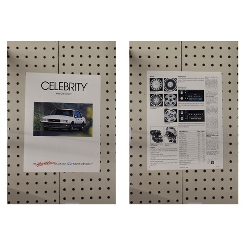 1989 Chevrolet Celebrity Brochure  5 Pages