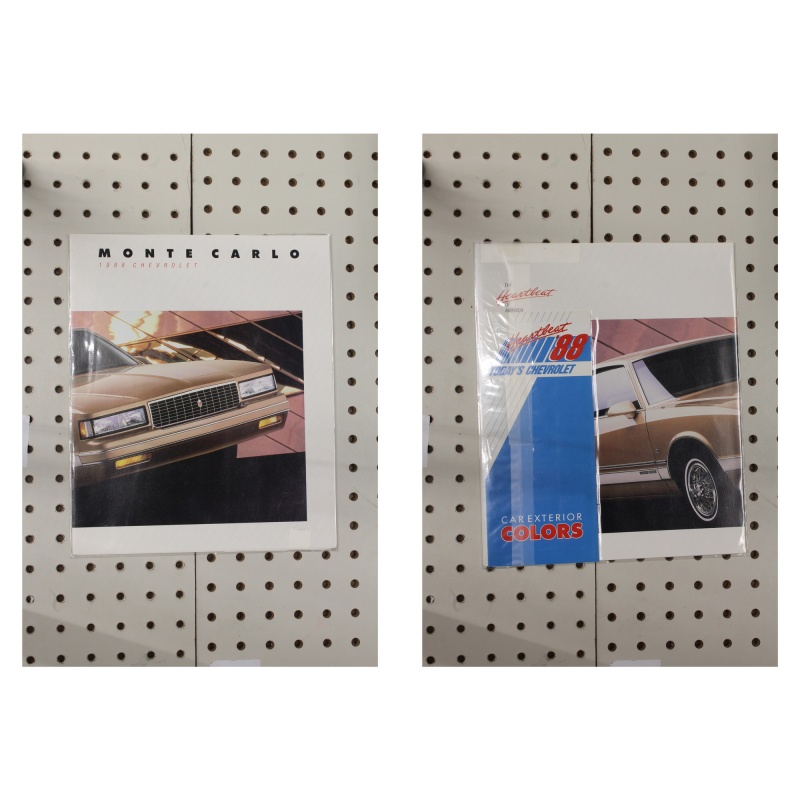 1988 Chevrolet Monte Carlo Brochure Ext. Color Chart  5 Pages