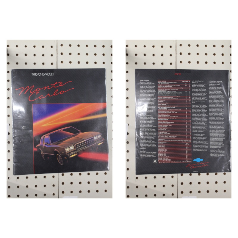 1985 Chevrolet Monte Carlo Brochure  11 Pages