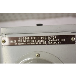 KS-5646 List 1 Projector Testrite Made For Western Electric