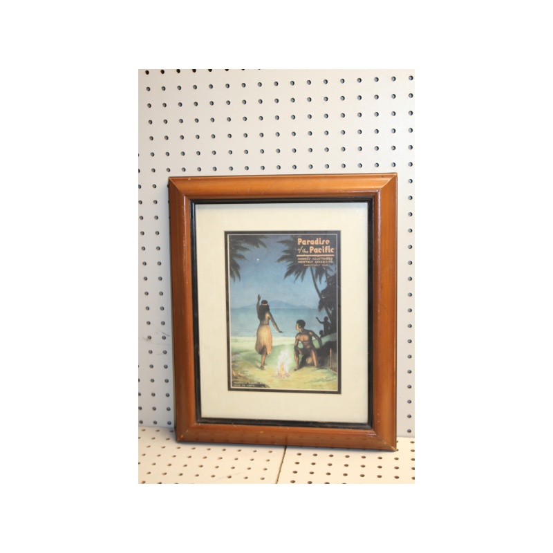 14 x 17.5 Framed Print HAWAII paradise of the pacific CHRISTMAS 1924