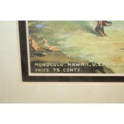 14 x 17.5 Framed Print HAWAII paradise of the pacific CHRISTMAS 1924