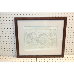 18 x 15.5 Framed Print MAPPEMONDE DAPRES MERCATOR J. COOK