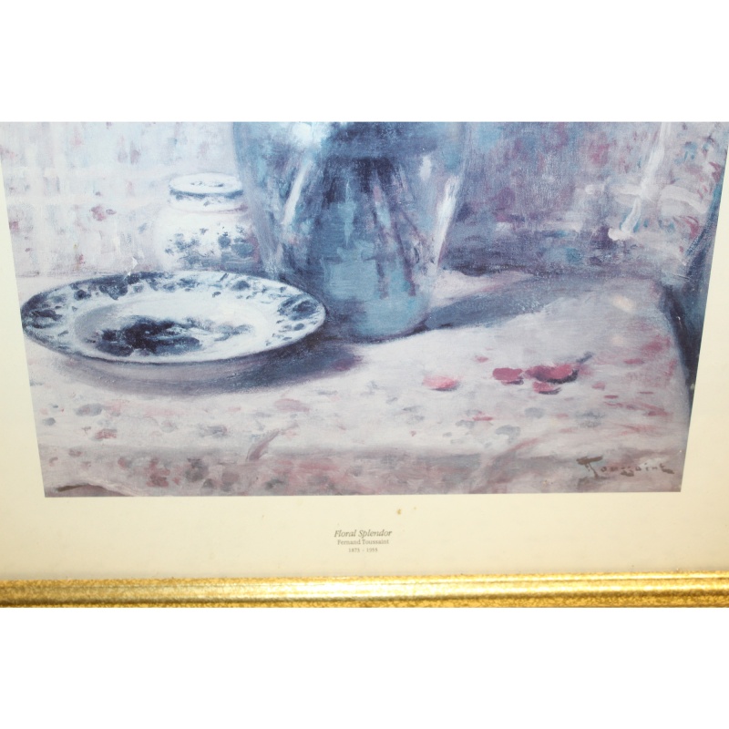 17.5 x 22 Framed Print FLORAL SPLENDOR FERNAND TOUSSAINT