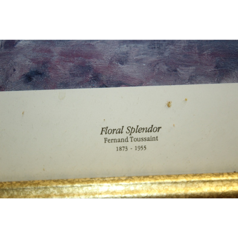 17.5 x 22 Framed Print FLORAL SPLENDOR FERNAND TOUSSAINT