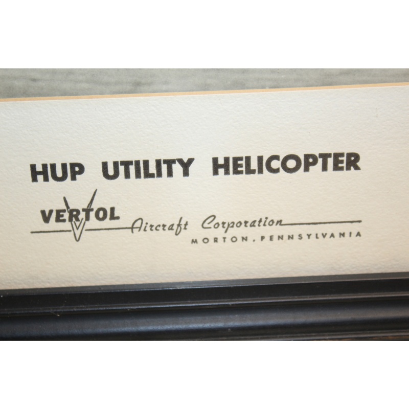 19 x 16 Framed Picture HUP UTILITY HELICOPTER VERTOL