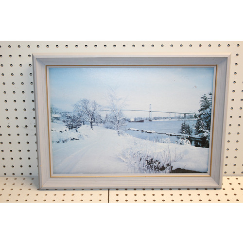 20.5 x 15 Print board Framed 1000 ISLANDS BRIDGE 1979