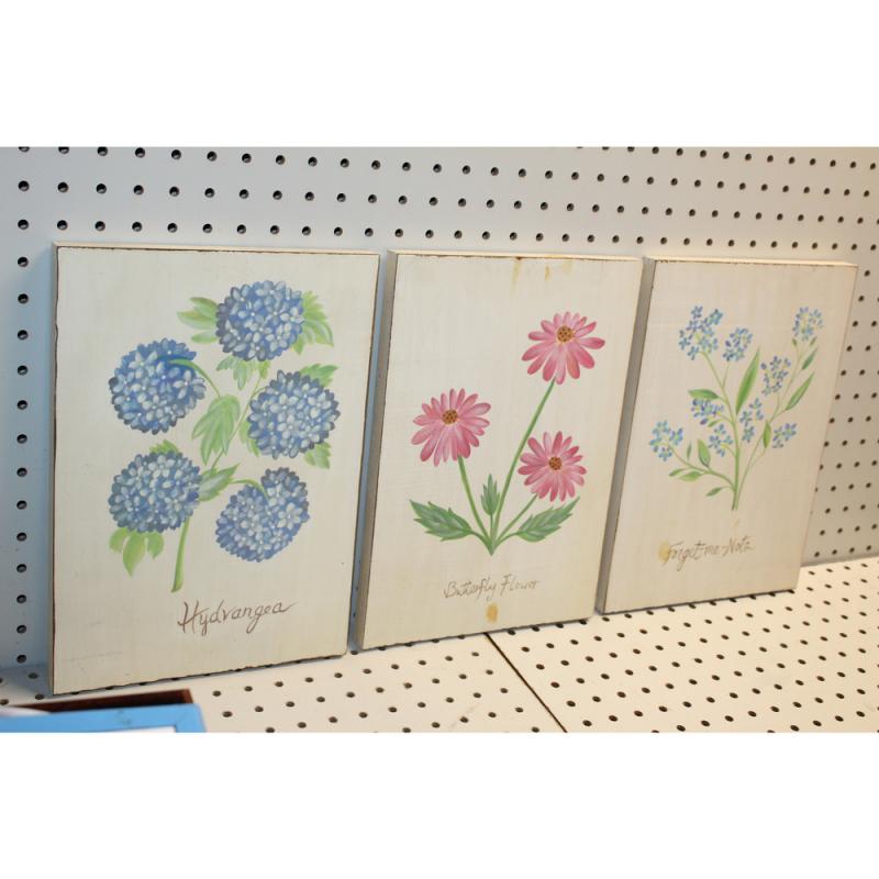 9 x 13 painted board - LOT OF 3